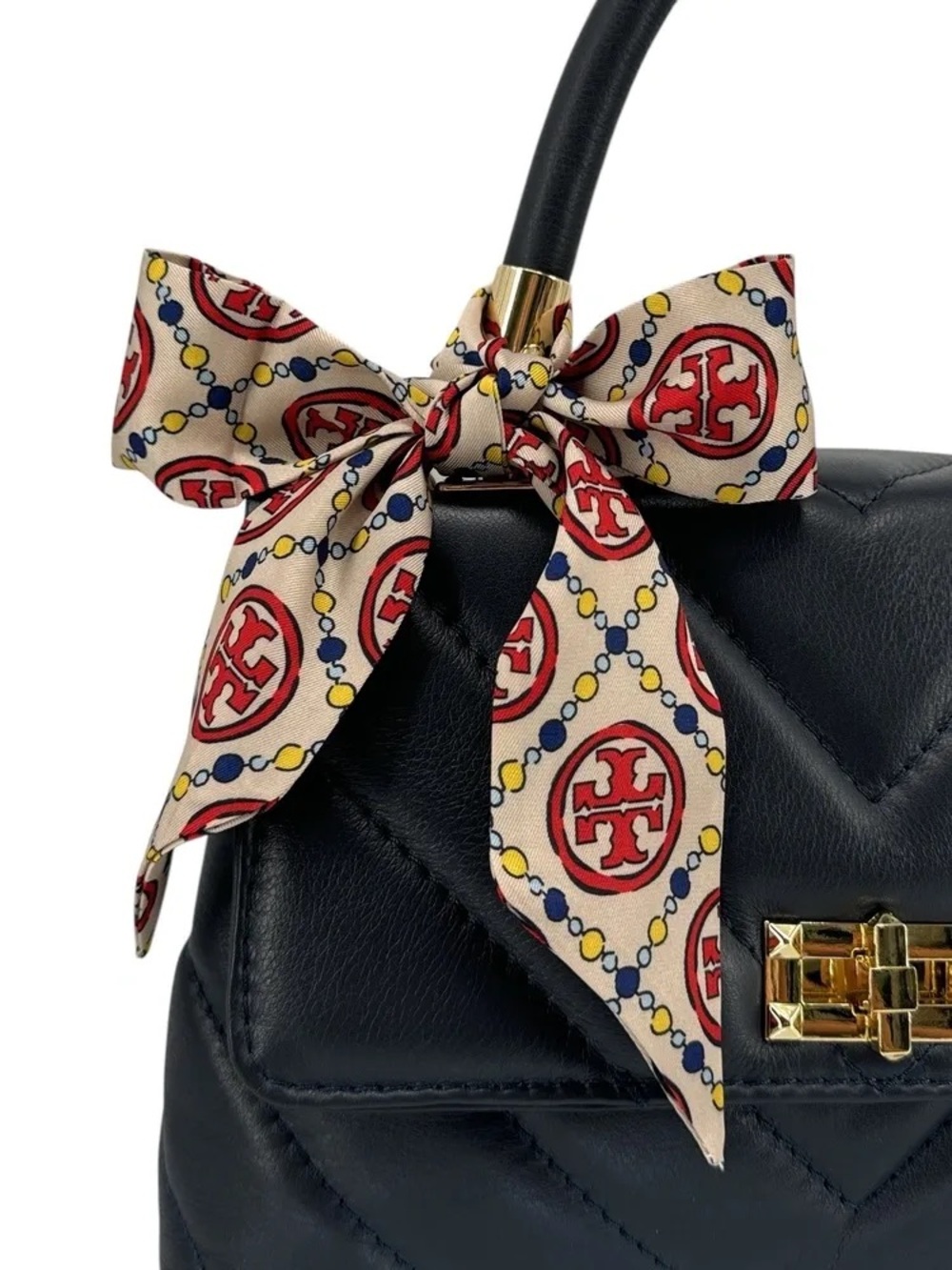 Tory Burch T-Monogram Silk Ribbon Twilly